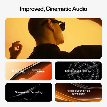 XREAL One AR Smart Glasses 477" HD Screen 3DoF Space Hovering 3D Real Glasses For iPhone Mac Switch PS5 Game Private Cinema new
