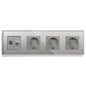 Bingoelec Grey Smart Light Switch and WiFi Wall Socket with Crystal Glass Panel Switches with Sockets Home Improvement