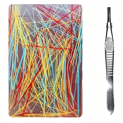 Skin Picking Fidget Toy Silicone Picky Pad Tweezer ADHD Autism Stress Relief Hair Pulling Trichotillomania Peeling Strip