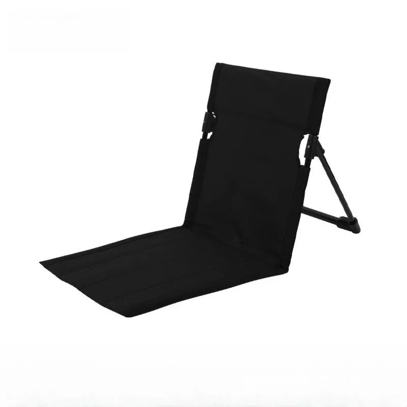 Lightweight Portable Outdoor Folding Beach Chair picnic groud seat One-Piece Backrest Design for Camping Travel Leisure No Legs