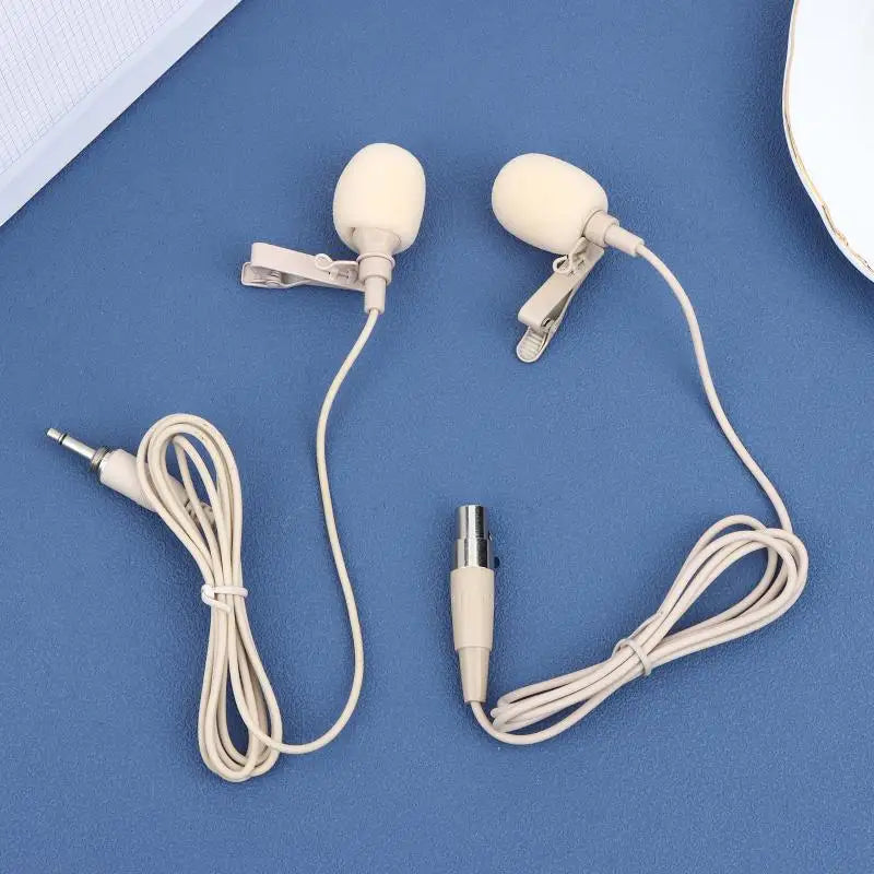 Microphone 80-20KHZ ZL-F1720 S/A/B/C/D Beige Lapel Clip Mic With 2pcs Cover Microphone Replace Accessories