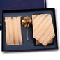 Elegant Ties For Men Classic Paisly Neck Tie Pocket Square Brooch Set With Gift Box Mens Business Wedding Suit Accessories