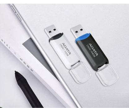 ADATA USB 2.0 Flash Disk C906 Memory Stick 8GB 16GB 32GB 64GB USB Flash Drive White Black Mini Portable Pen Drive For Computer