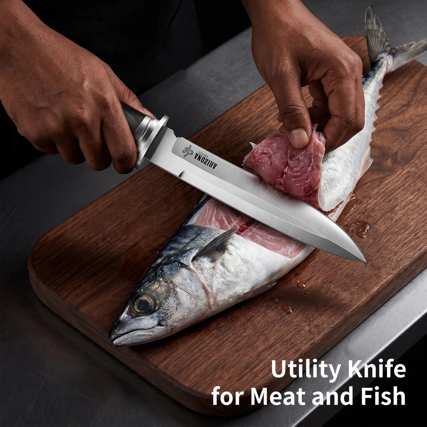 New Heavy-Duty Multi-Purpose Kitchen Knife 5Cr13 Stainless Paring Knife, Ergonomic Pakkawood Handle High-End Utility Knife Tool