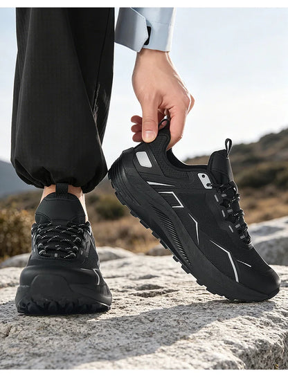 Men's Summer Breathable Non-slip Athletic Shoes, Cushioning Casual Footwear for Running, Travel, Outdoor Hiking and Mountaineeri