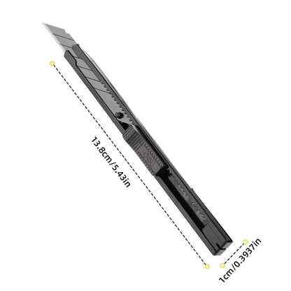 DELI 1/3/5/10Pcs Utility Knife Stainless Steel Paper Cut Box Cutter Tools Kit Retractable Anti-Slip Blades Unboxing Knife