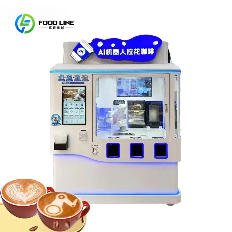 Customized AI Model Latte Art & Printing Robot Coffee Barista Vending Machine Commercial Automatic Coffee Equipment