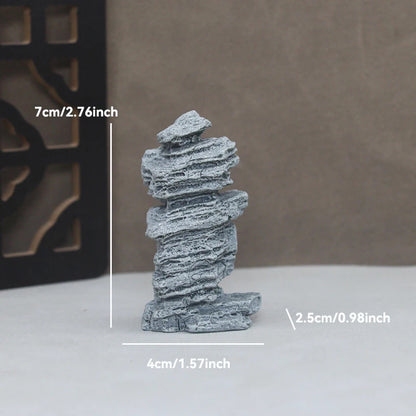 Sandstone Stone Miniature Mountain Fairy Garden Bonsai Rockery Lanscaping Ornaments Aquarium Decoration Accessories Home Decor