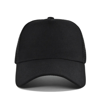 Customized Printed Logo Five Piece Baseball Caps Solid Color Mesh Breathable Sun Shading And Sun Protection Duck Tongue Hats