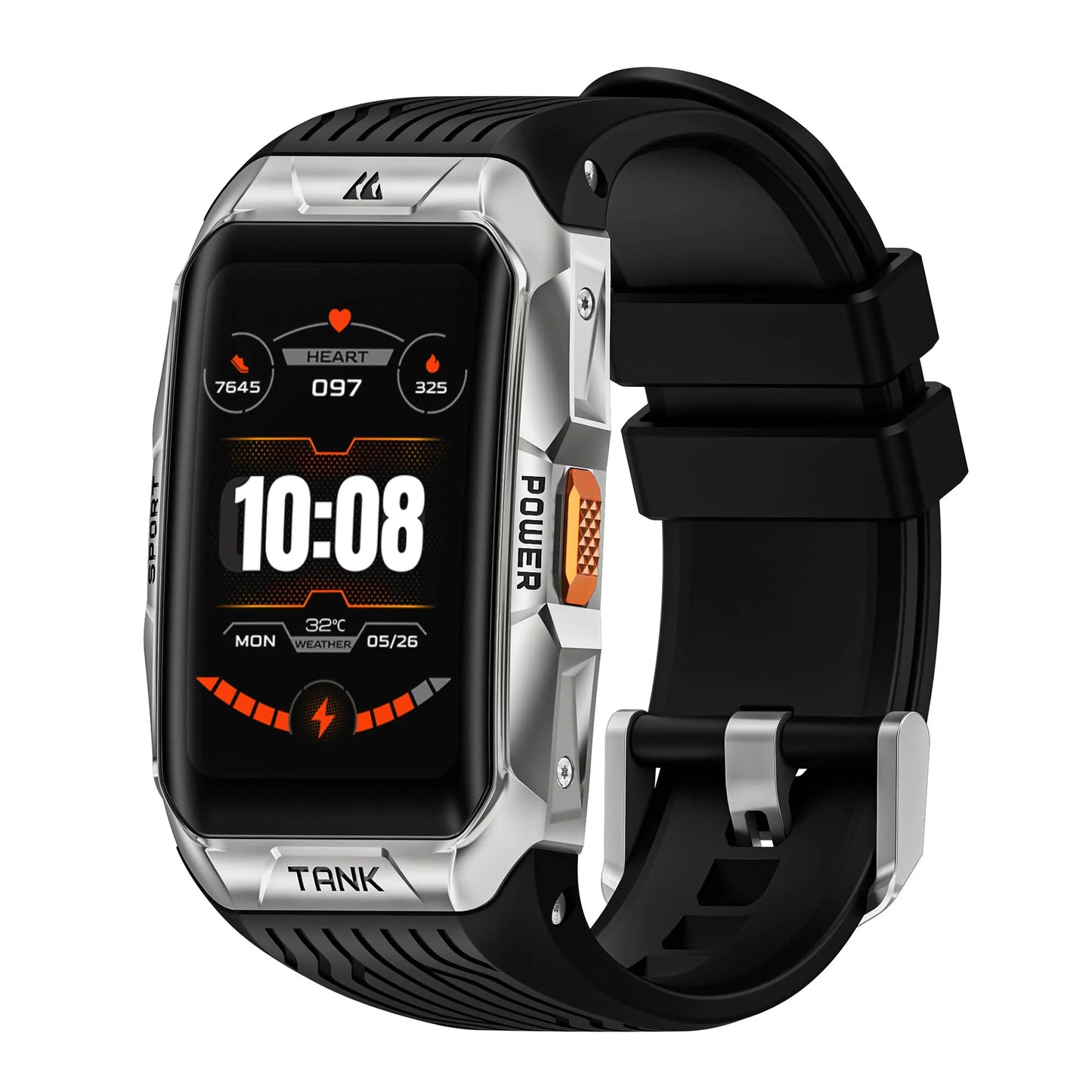 2025 KOSPET TANK X2 Rugged Smart Watch For Men 3D Curved Screen AMOLED AOD 5ATM IP69K Waterproof Bluetooth Call AI Assistant