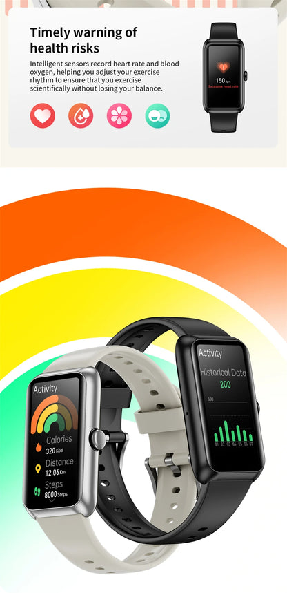LIGE Fashionowy Smartwatch z Pełnym Ekranem Dotykowym Męski Damski Przypomnienie o Połączeniach Bransoletka Damska 100+ Trybów Sportowych Monitor Tętna Smartwatch