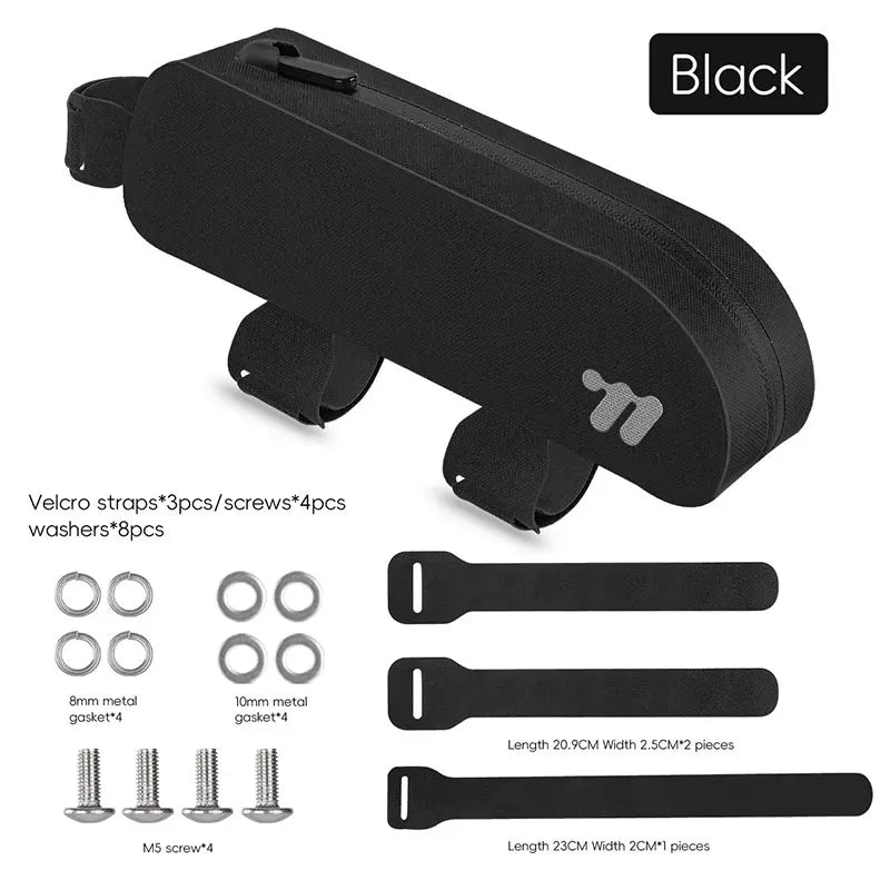 WEST BIKING Bicycle Top Tube Bag Aerodynamic Low Drag Fit Bike Frame Zip Bag Waterproof Wind-breaking Ultralight Cycling Bags
