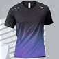 Men's T-shirts Sports T-shirt Quick-drying Gradient Short Sleeve Tees Outdoor Workout Basketball Training Running men clothes