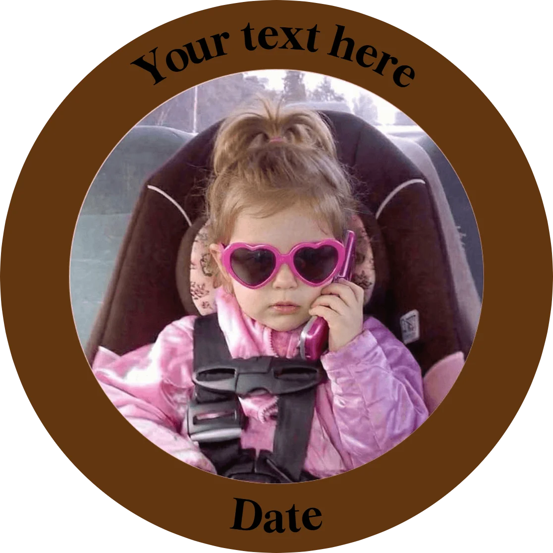Custom Photo Stickers Personalized Waterproof Round Text Labels Custom Image Birthday Party Gift Wrapping Decor DIY Souvenir Kit