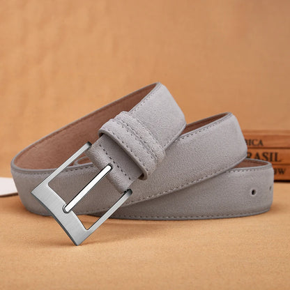 New Style Fashion Brand Welour Genuine Leather Belt For Jeans Leather Belt Men Mens Belts Luxury Suede Belt Straps