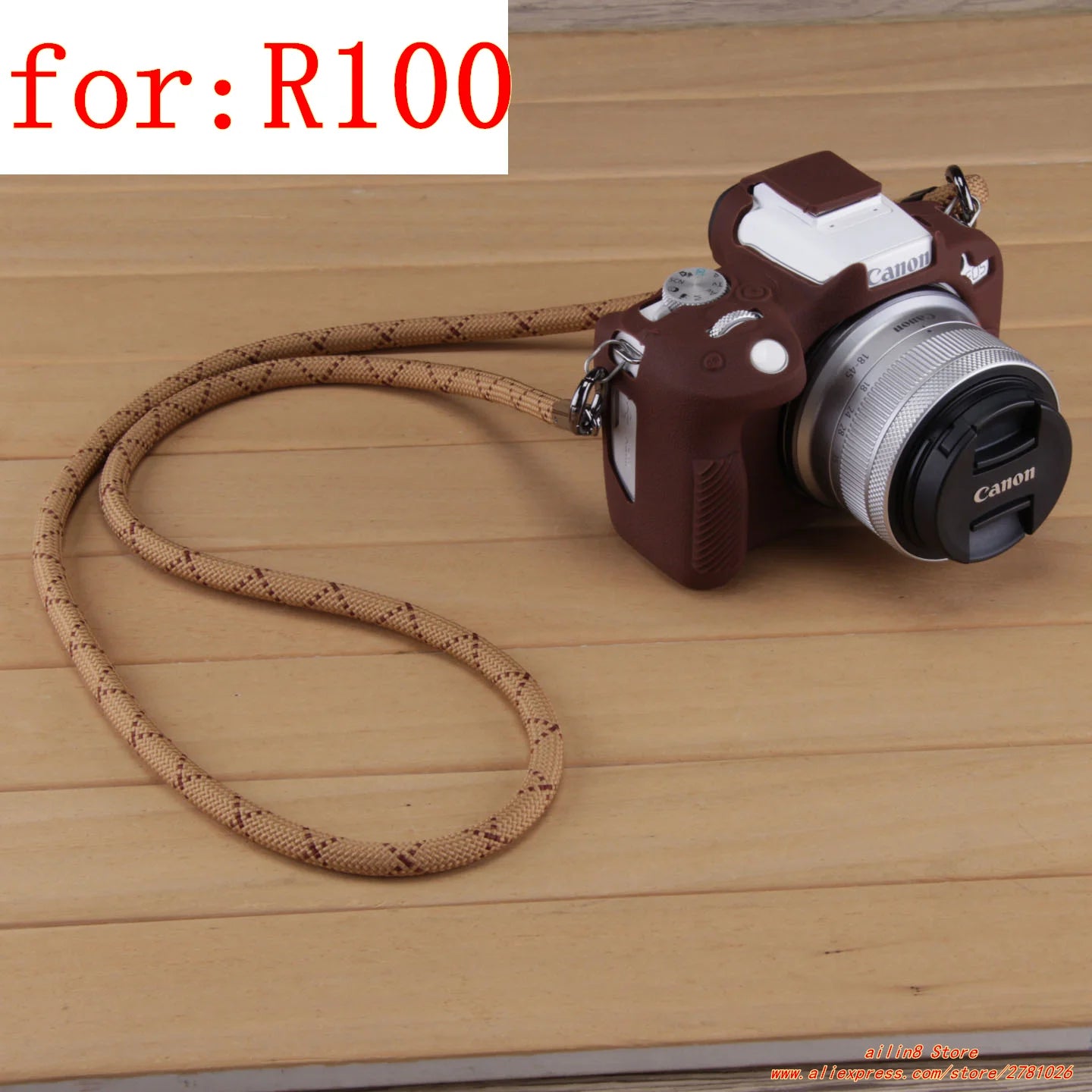 for Canon EOS-R100 Camera Soft Case R50 Silicone shell protective cover Prevent scratching the camera bag One shoulder neck bag