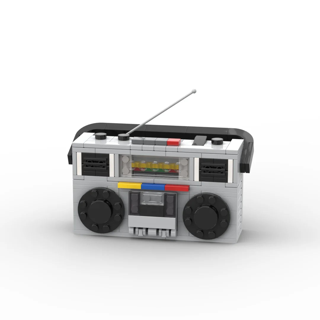 Huatangxinyue Creative Appliance Retro TV Radio Phone Game Console Camera Model Building Blocks Assembly Toys for  Gifts