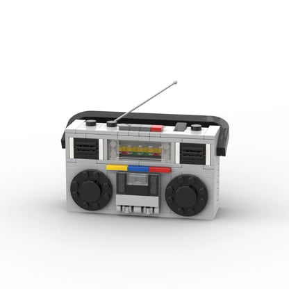 Huatangxinyue Creative Appliance Retro TV Radio Phone Game Console Camera Model Building Blocks Assembly Toys for  Gifts