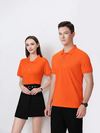 2025 Summer Causal Polo Shirt Custom Logo Printed Text Picture Brand Embroidery Personal Design Breathable Men And WomenTops