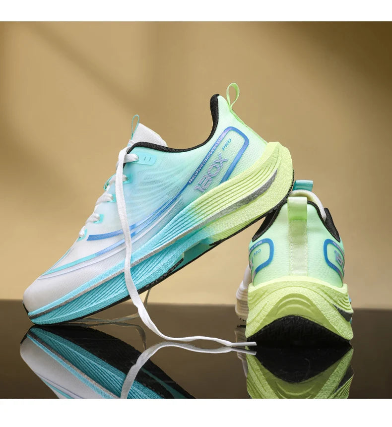 New Men's Carbon Plate Sneakers Outdoor Soft Sole Mesh Sports Shoes Running Shoes Light Anti-Slip Casual Couple Tennis Shoes