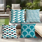 4 PCS Outdoor pillow cover  Coastal Boho Outdoor Throw Pillow Covers , Very suitable for decorating balconies and courtyards.