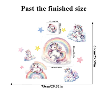Unicorn Vinyl Child Wall Sticker For Baby Room Decoration Bedroom Accessories Furniture Sticker Adhesive Wallpaper Wall Decor