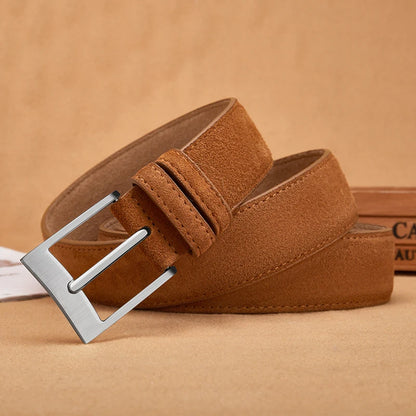 New Style Fashion Brand Welour Genuine Leather Belt For Jeans Leather Belt Men Mens Belts Luxury Suede Belt Straps