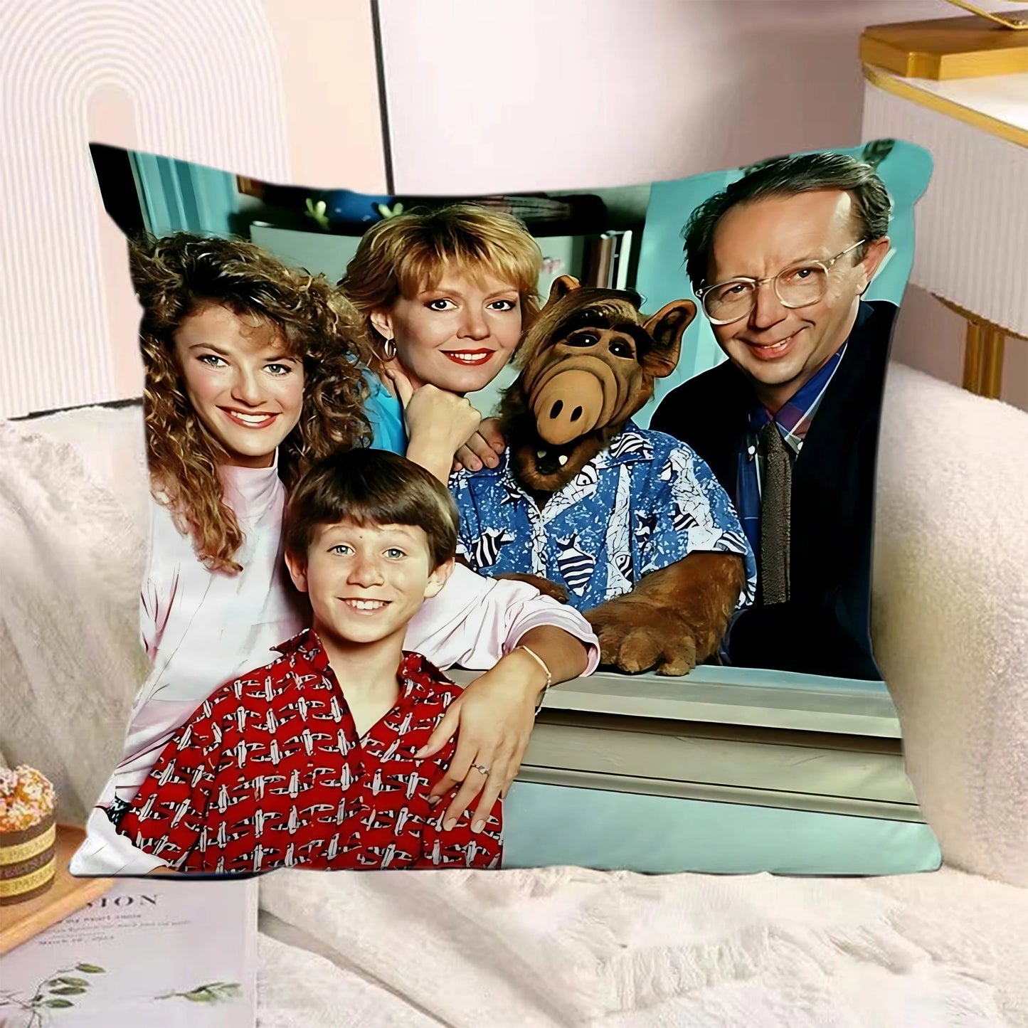 Classic TV Series A-Alf Pillow Covers Cartoon Sofa Decorative Home Double-sided Printing Short Plush Cute Cushion Cover