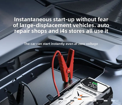 Multifunctional 2-in-1 Car Jump Starter with Air Compressor Portable Battery Booster Pack Lithium Battery Emergency Power Kit