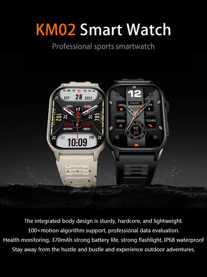 LIGE 2.01" HD Wyświetlacz Smartwatch dla Mężczyzn Kobiet Monitor Zdrowia Zegarki Sportowe Fitness AI Głos Rozmowy Bluetooth Męski Smartwatch Nowość