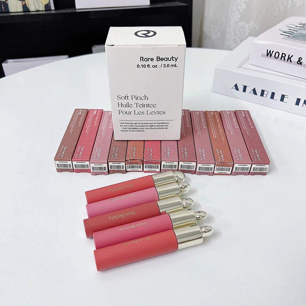 Rare Beauty Trendy Beauty Lip Lacquer Gentle Mellow Sheer Lip Salve Non-tacky Nourish Airy Bloom Mute Lip Hue