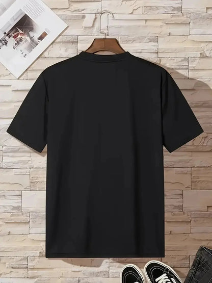 Round Neck Running Tshirt Men Thin Top Legend Print Quick Dry Short Sleeve Breathable Fitness Sports T-shirt Wear for all Season