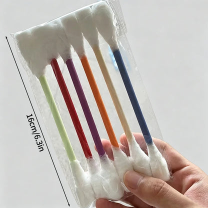 6Pcs Creative Cat Toys Cotton Swab Shaped Catnip Toy Giant Kitten Grinding Biting Stick Teething Cleaning Chew Toys Pet Supplies