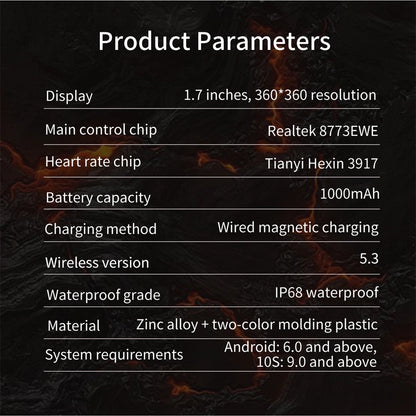 T-Rex 3 Military 1000mAh Super Capacity Battery Men Smart Watch 1.75" HD Screen Call 5ATM Waterproof Sport Smart Watches For Men