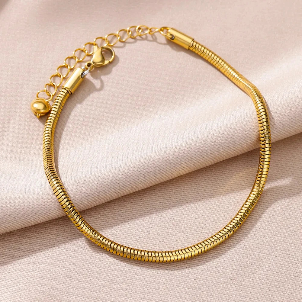 Stainless Steel Imitation Pearl Anklets for Women Gold Color Chain Ankle Bracelet Anklet Summer Beach Jewelry Accessories Gift