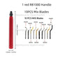 RB1000 Hand Metal Deburring Tool Red with 360 Degree Rotating Blades for 3D Printing Wood Metal Plastic Aluminum Copper Steel