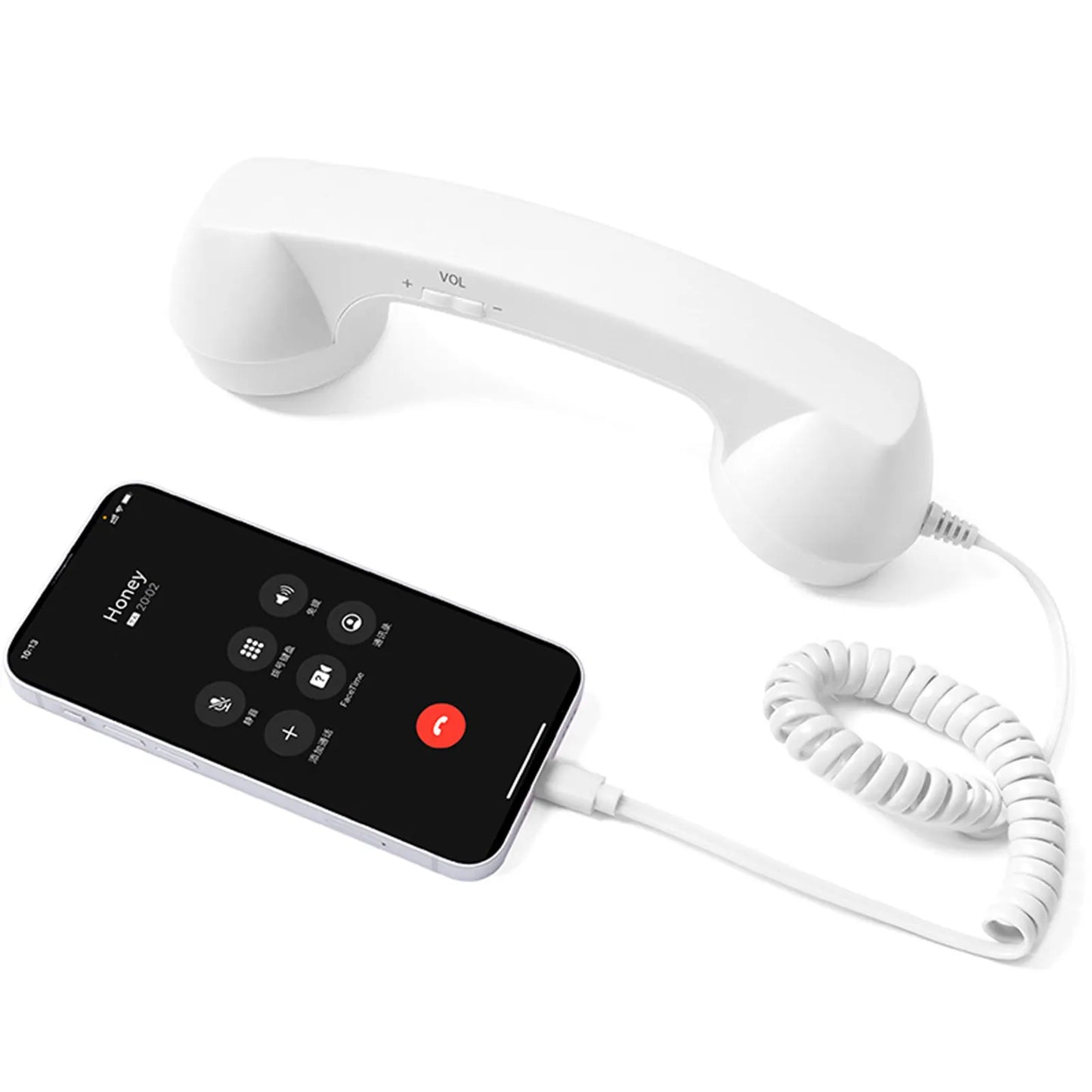C-Type Telephones Handset Mobile Calls Receiver Type-C Plug Play Crystals Clear Calls Type C Adapter Mic Microphone Speaker
