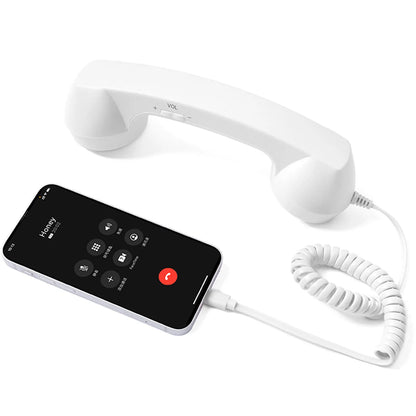 C-Type Telephones Handset Mobile Calls Receiver Type-C Plug Play Crystals Clear Calls Type C Adapter Mic Microphone Speaker