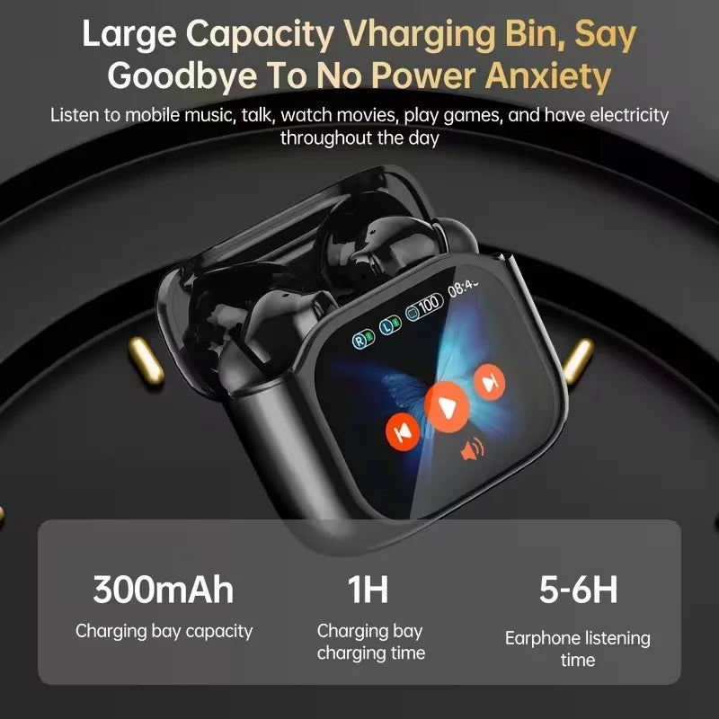 AI Real-time Translation Headset, 150 Language Translation. Translation Wireless Headphones, LCD Large-screen TWS In-ear ANC ENC