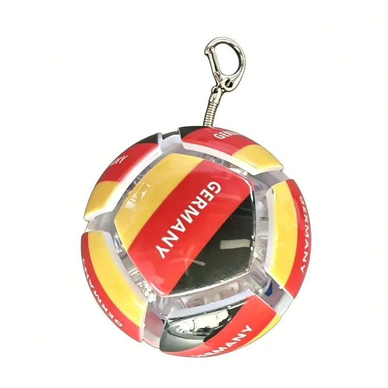 Football Keychain Fidget Toy Stress Relief Pendant Soccer Ball for Fan Portable Multi-National Team Souvenir for Car Key Handbag