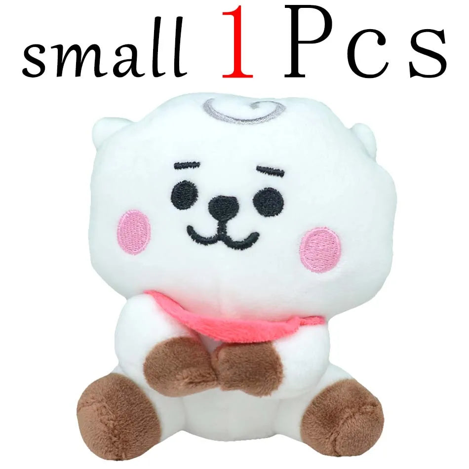 New BTed 21Plush Toys Kawaii Mini Keychain Anime Pendant Ornament for Kids 12-22cm Bt Peripherals Soft Stuffed Animals Doll Gift