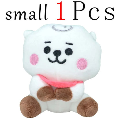 New BTed 21Plush Toys Kawaii Mini Keychain Anime Pendant Ornament for Kids 12-22cm Bt Peripherals Soft Stuffed Animals Doll Gift