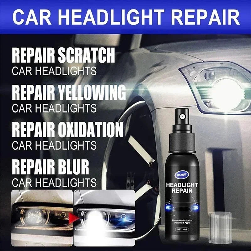 Scratch remover for repairing headlights, polishing agent for car headlights, polishing solution for repairing headlights