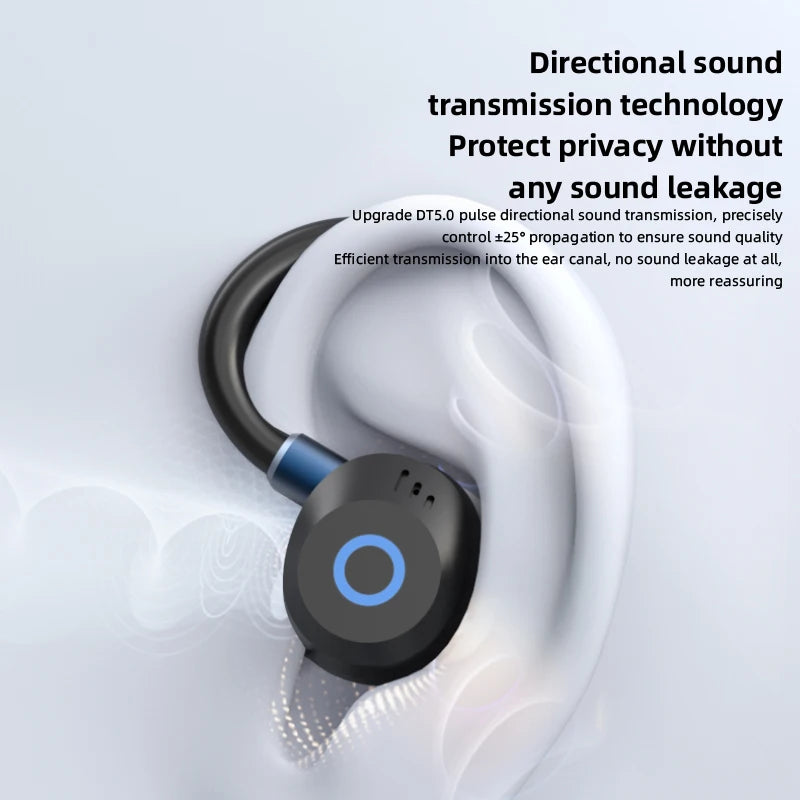 Douszne słuchawki bezprzewodowe K09 z serii Sport, typu Dual Wear, stereo, o długiej żywotności baterii, wodoodporne (do pływania), Bluetooth