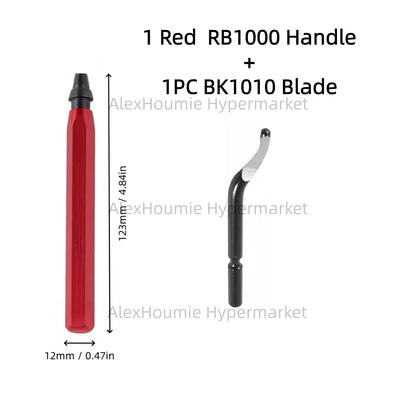 RB1000 Hand Metal Deburring Tool Red with 360 Degree Rotating Blades for 3D Printing Wood Metal Plastic Aluminum Copper Steel