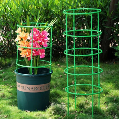 2-6Set Plant Support Plant Stakes Round Plant Support Ring Plastic Plant Cage Holder Flower Pot Climbing Trellis Gardening Tools