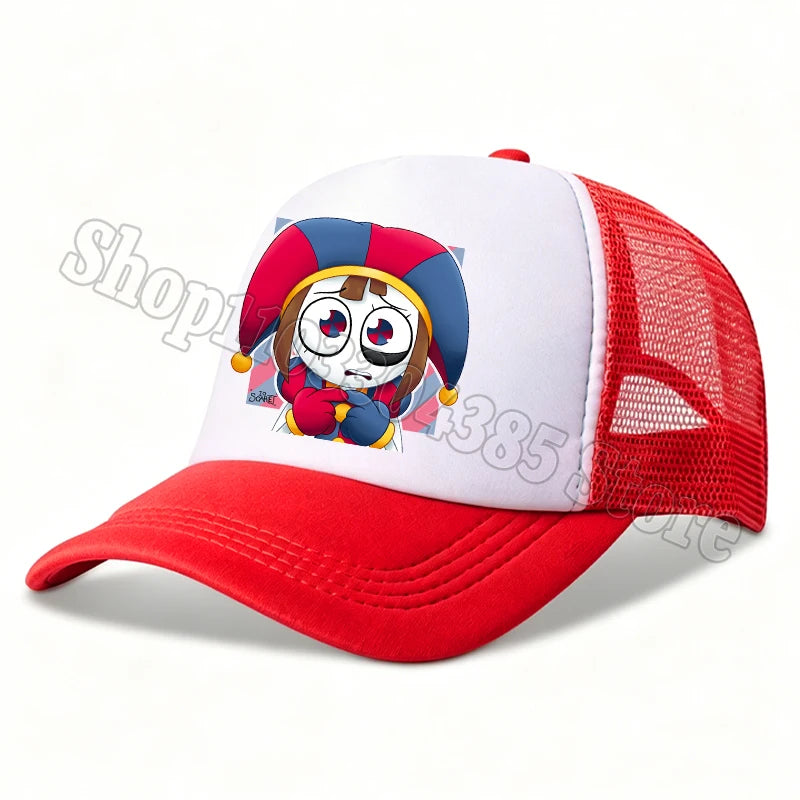 The Amazing Digital Circus Baseball Cap Kids Adult Outdoor Sports Sun Hat Summer Breathable Mesh Sunbonnet Kawaii Headgear Gift