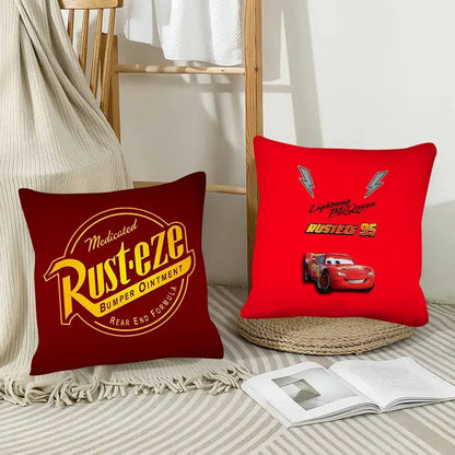 Cartoon Car Lightning McQueen Pillow Case Fashion Square Pillowcase Bedroom Sofa Room Ins Decoration Leisure