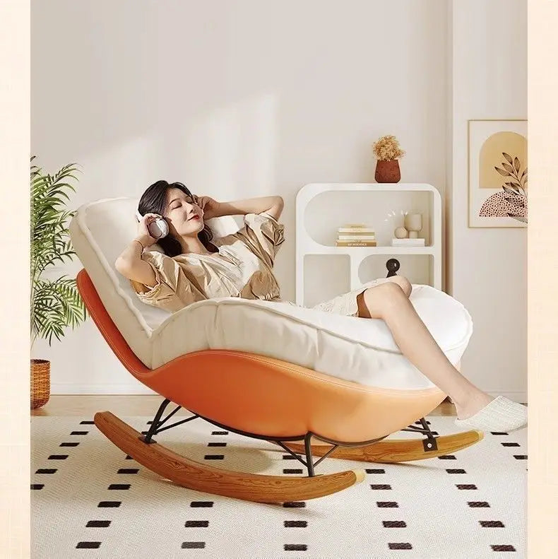 PYJ recliner household lazy sofa chair single living room balcony simple and comfortable leisure chair