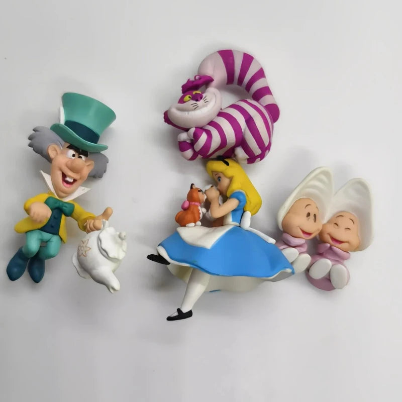 Alices In Wonderland Anime Figures Cheshir Cat White Rabbit Young Oyster Action Figure Toys Desktop Decoration Surprise Gifts